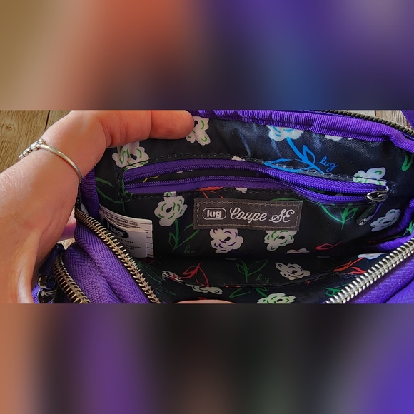 Lug Coupe SE Crossbody Bag Convertible Belt Fanny Pack Violet Purple Nylon NWOT - Picture 8 of 8